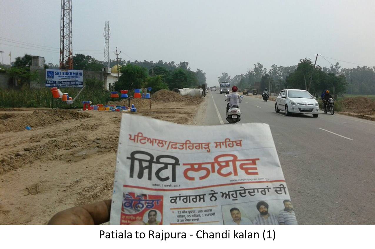 Chandi kalan, Patiala to Rajpura Highway