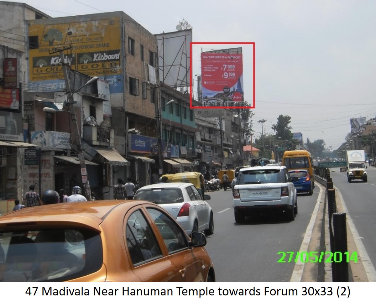 Madivala Near Hanuman Temple Towards Forum, Bengaluru                                   