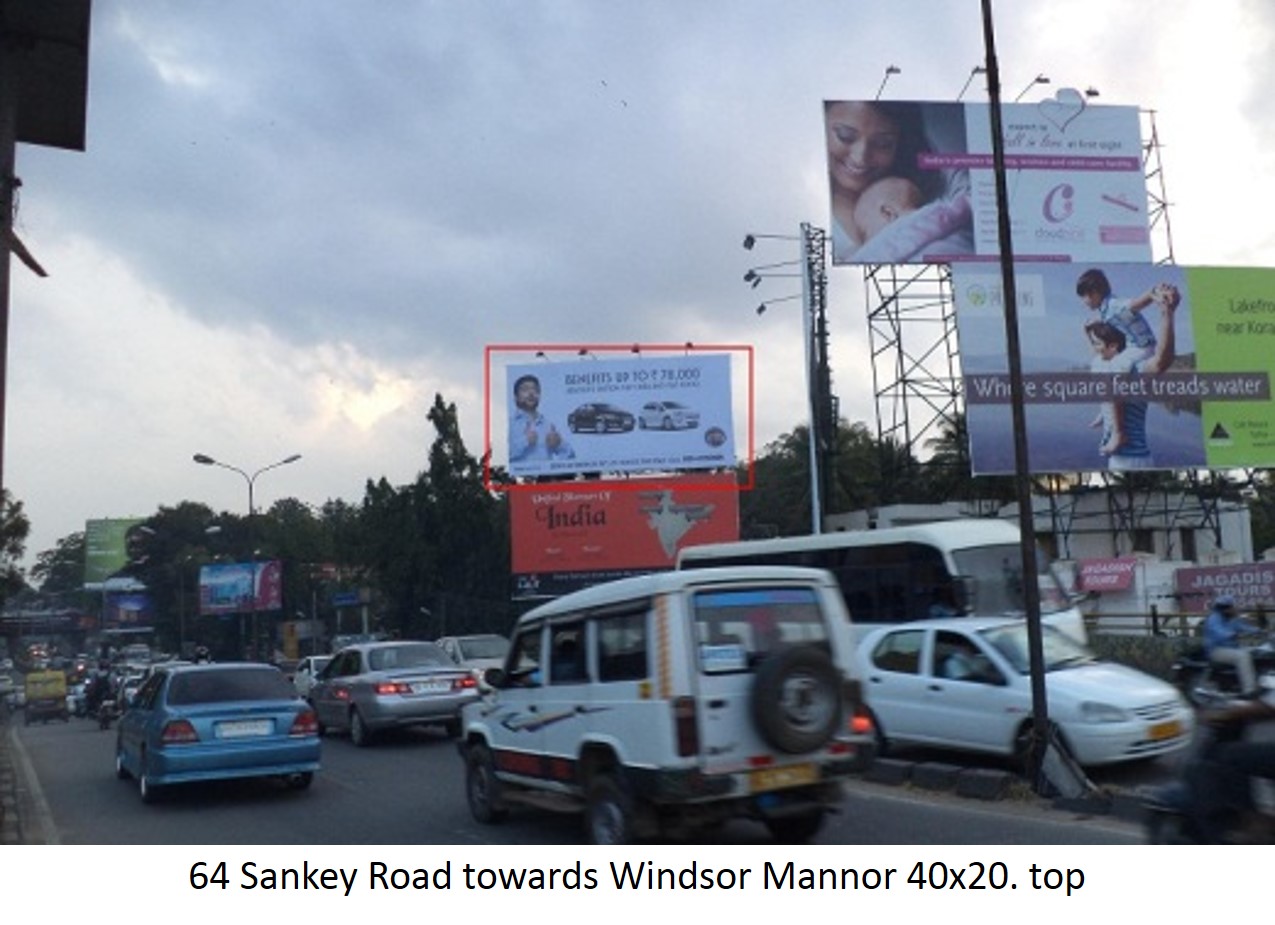 Sankey Road Towards Windsor Mannor Top, Bengaluru                                                  
