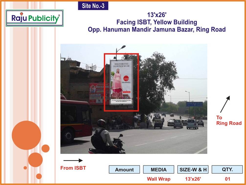Opp Hanuman Mandir, Jamuna Bazar, Ring Road, Delhi