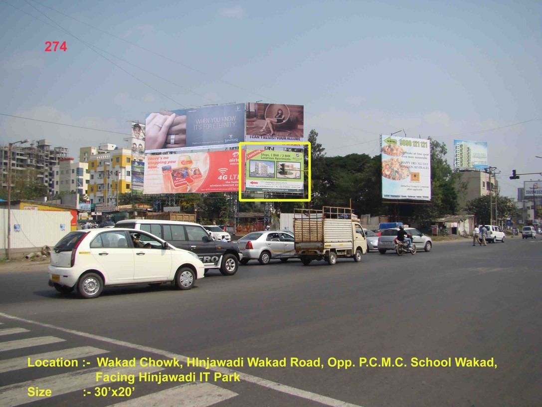 Wakad Chowk, Hinjawadi Wakad Road, Opp. P.C.M.C. School Wakad, Pune    