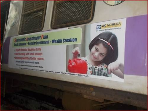 Siemens Train Vinyl Wrapping of 12 coach for LIC Nomura, Mumbai