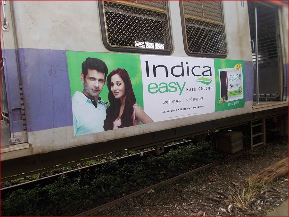 Siemens Train Vinyl Wrapping of 12 coach for Indica Easy Hair Colour, Mumbai