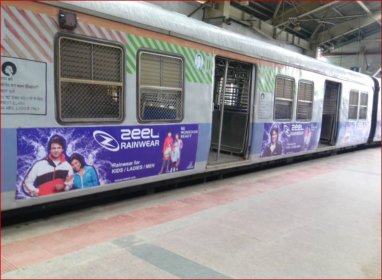 Siemens Train Vinyl Wrapping of 12 coach for Zeel Rainwear, Mumbai