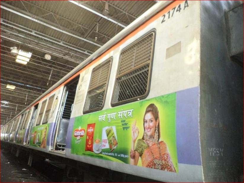 Siemens Train Vinyl Wrapping of 12 coach for Ganesh Tea, Mumbai