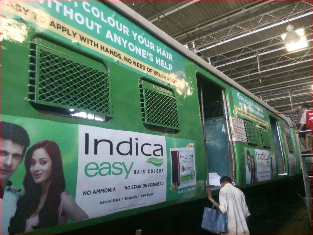 Full Train Painting of Coach for Indica Easy Hair Colour, Mumbai