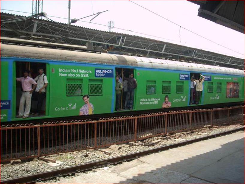 Full Train Painting of Coach for Reliance Mobile, Mumbai
